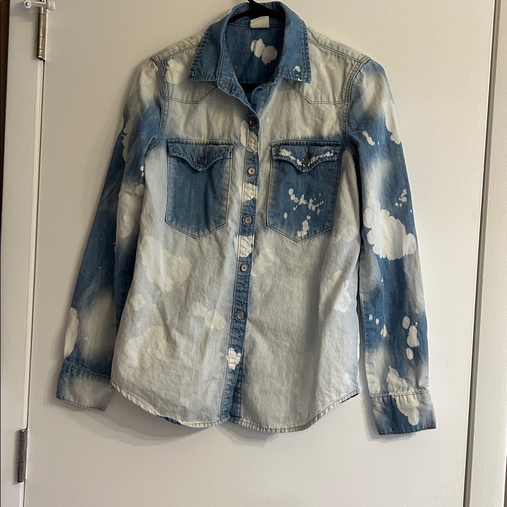 Stylish Blue Denim Women's Top